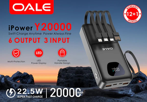 Oale iPower Y20000 20k mAh Power Bank